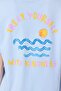 Açık/Bebe Mavi %100 Pamuk Sırt ve Göğüs Baskılı Boyfriend Örme T-Shirt TWOSS23TS00058 - 10