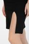 Women's Black One Side Slit Sleeveless Dress - 5