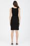 Women's Black One Side Slit Sleeveless Dress - 6