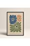 Abstract Colorful Patterns Flower Modern Art Painting with Black Laminated Frame
