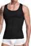 Men's Corset Sports Undershirt, Firming, Eliminator of Chest and Belly Sagging, Slim-Making Black Undershirt