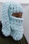 Hand Knitted Soft Rabbit Ear Model Puffy Snow Mask Balaclava/balaklava Beanie - 8