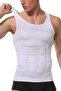 Men's Corset Sports Undershirt, Firming, Chest and Belly Sagging Eliminator, Slim-Looking White Undershirt