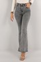 Kayla's Flare Smoked Flare Leg Jeans High Waist Flare Jeans Gathering Extra Comfortable - 3