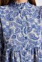 Blue Ethnic Patterned Mandarin Collar Linen-Look Woven Shirt Dress TCTSS23EB00286 - 5