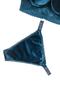 Velvet Supported Bra Set with Stoned Straps - 2