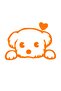 Cute Dog Auto Sticker, 13x10 Cm Motorcycle Helmet Laptop And Car Sticker