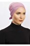 Women's Cross Bonnet Hijab Ready Non-Slip Turban Hijab Practical Non-Slip Elastane Bonnet - Lilac - 2