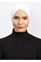 Women's Cross Bonnet Hijab Ready Non-Slip Turban Hijab Practical Non-Slip Elastane Bonnet - White