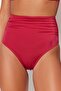 Bordo Toparlayıcı Yüksek Bel Hipster Core Bikini Altı TBESS20BA0018 - 4