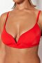 Kırmızı Üçgen V Telli Bikini Üstü TBESS23BU00243 - 4
