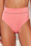 High Waist Normal Leg Bikini Bottom with Pink Stripe Accessories TBESS22BA0027 - 4