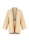 Plaj Giyim Bej Dokuma Yüksek Bel Mini Kimono-Şort Takım TBESS23AU00089 - 7
