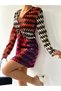 Geometric Pattern Short Dress - 2