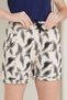 Women's Patterned Combed Cotton Shorts - 4