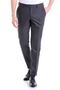 Gray Slim Fit Straight Side Pocket Flannel Trousers