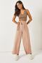 Stone Tie Detailed Wrapped Palazzo Trousers PNT-19000199 - 3
