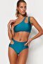 Petrol Cut Out Detaylı Yüksek Bel Normal Paça Bikini Altı TBESS23BA00200 - 3
