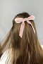Powder Velvet Ribbon Bow Stone Hair Clip – Hairpin, Metal Hairpin, Shiny Design, Hair Ornament – Hairpin - 6