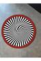 Mira 1062 Round Black Butterfly Themed Woven Base Carpet