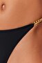Siyah Aksesuarlı Brazilian Normal Bel Bikini Altı TBESS22BA0046 - 5