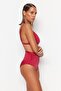 Bordo Toparlayıcı Yüksek Bel Hipster Core Bikini Altı TBESS20BA0018 - 3