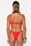 Red One-Shoulder Cut Out Detailed Bikini Top Tbess23Bu00339 - 6