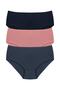 3-Piece Cotton Ribbed High Waist Large Size Women's Panties