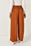 Tan Tie Detailed Wrapped Palazzo Trousers PNT-19000199 - 7
