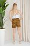 Women's Patterned Combed Cotton Shorts - 5