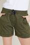 Women's Patterned Combed Cotton Shorts - 6