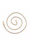 Stainless Steel Thin Twisted Rope Unisex Necklace 2 Mm 60 Cm Color: Gold