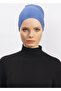 Lycra Comfortable Non-Slip Practical Anti-Sweat Seamless Hijab Bonnet Scarf Turban Shawl Ready - indigo