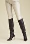 Women's Aci Brown Matte Women's Boots, Heeled Boots - 5