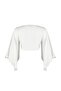 Plaj Crop Giyim Ekru Dokuma Volanlı Bluz TBESS19BB0095 - 7