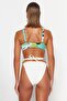 Ekru Aksesuarlı High Leg Bikini Altı TBESS23BA00179 - 8