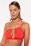 Red One-Shoulder Cut Out Detailed Bikini Top Tbess23Bu00339 - 3
