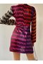 Geometric Pattern Short Dress - 4