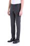 Gray Slim Fit Straight Side Pocket Flannel Trousers - 3