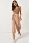 Stone Tie Detailed Wrapped Palazzo Trousers PNT-19000199 - 4