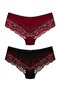 2-Piece Women's Panties with Double Color Ankle Detail