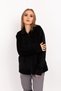 Unisex Women Men Single Top Fleece Jacket Black Zippered Nurse Doctor Hospital Fleece