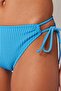 Blue Tie-Up Textured High Leg Bikini Bottom TBESS23BA00243 - 5