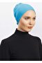 Lycra Comfortable Non-Slip Practical Anti-Sweat Seamless Hijab Bonnet Scarf Turban Shawl Ready - Mint - 2