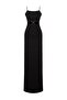 Siyah Dokuma Pencere/Cut Out Detaylı Uzun Gece Abiye Elbise TPRSS23AE00028 - 7