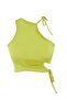 Yağ Yeşil Crop Örme Pencere/Cut Out Detaylı Bluz TPRSS23BZ00026 - 7