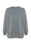 Gray Washed Oversize Knitted Sweatshirt with Side Slit Detail Tctss23Tw00062 - 16