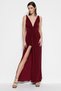 Burgundy Lined Knitted Long Stylish Evening Dress Night Graduation Dress Tprss19Ut0099 - 3