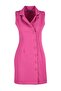 Fuchsia Button Detailed Sleeveless Woven Mini Jacket Dress TWOSS19AP0280 - 6