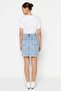 Light Blue Ripped Mini Denim Skirt Twoss23Et00287 - 5